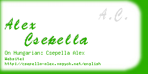 alex csepella business card